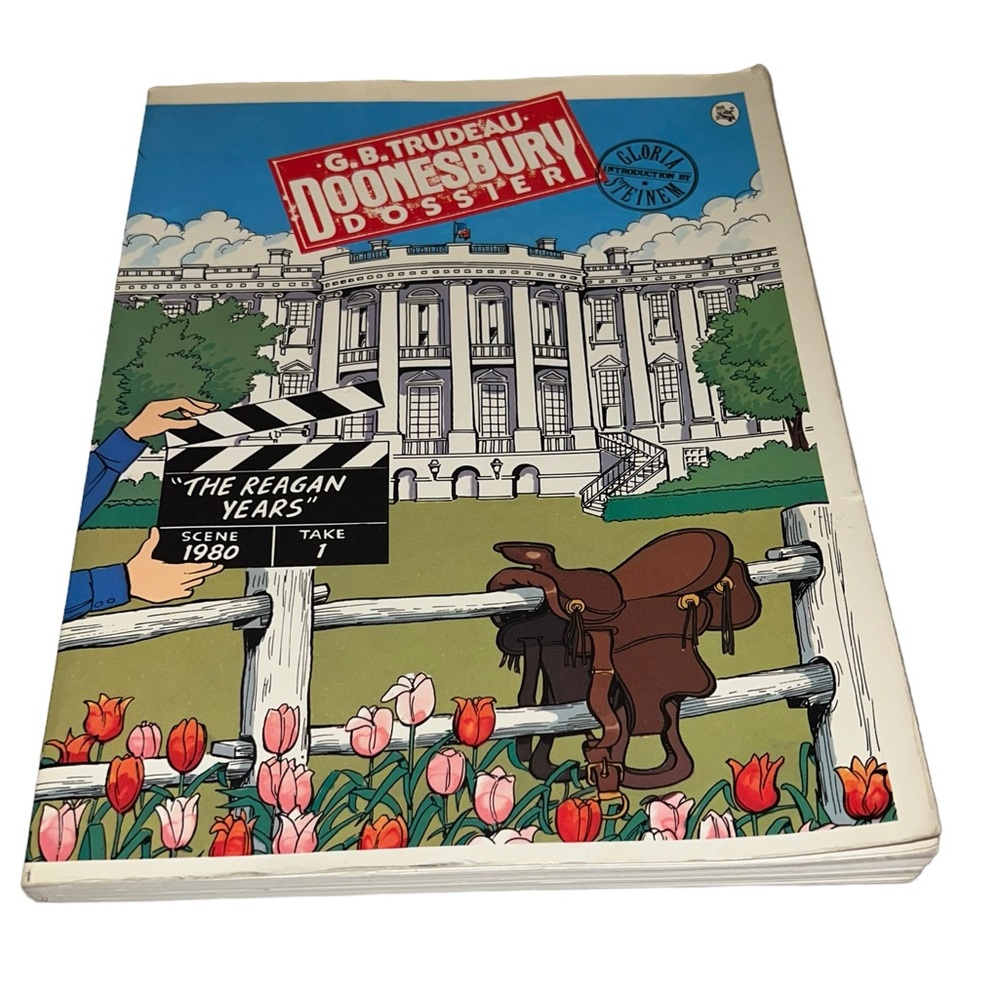 VINTAGE! Doonesbury Dossier- "The Reagan Years" Paperback Book- First Edition